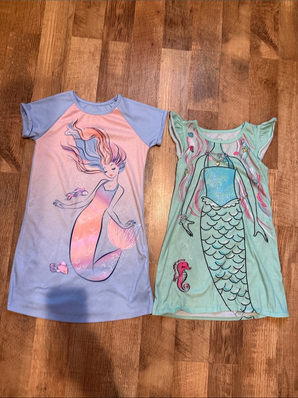 Girls' Mermaid Nightgown Pajama Set - Size 6